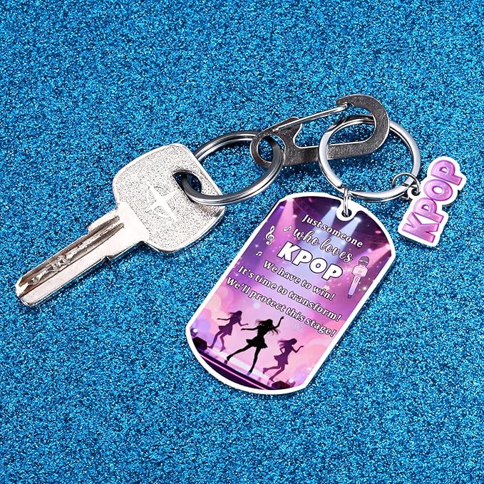 Kpop Keychain Kpop Gifts for Girls K-Pop Merch K-Pop Accessories for Girl Valentines Day Birthday Gifts for Daughter Music Lovers Korean Music Fan Stuff Stocking Stuffer School Supplies for Teen Girls