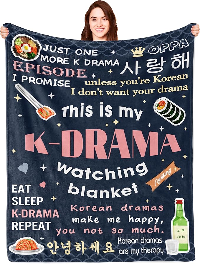 Turelos Korean Drama Gifts, Korean Gifts for Women, K Drama Gifts for Women, Kdrama Merch, K Drama, Korean Drama Blanket 60x50in, Korean Blanket, K Pop Gifts Teen Girl