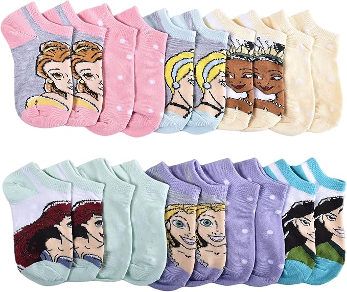 Disney Princess girls No Show Socks