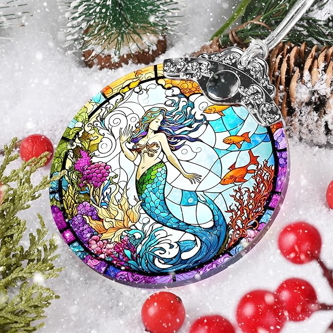 Jocidea Beautiful Mermaid Ornament - Christmas Keepsake & Stocking Stuffer - Gift for Girls