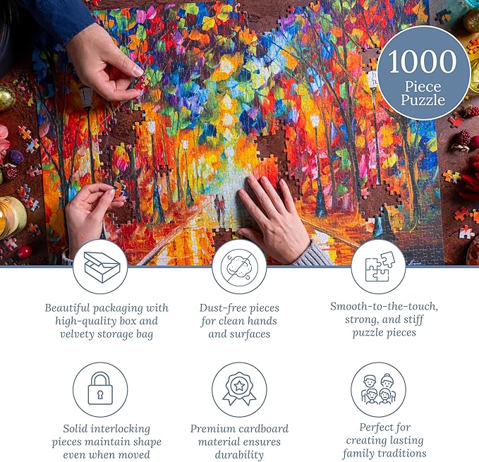 MOSAIC PUZZLES Farewell to Anger Puzzles for Adults - Premium Jigsaw Puzzles, 1000 Pieces