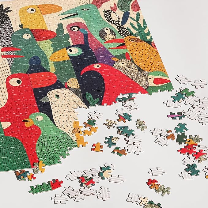 Graphinee Jigsaw Puzzles for Adults 1000 Pieces, Tropical Bird Puzzle, Colorful as Home Wall Decor for Family Challenging Games