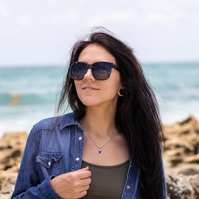 Sash & Soph Infinity Heart Necklace for Women. 925 Sterling Silver Heart Necklace for Girlfriend, Love Heart Pendant on 18" Chain with 2" Extender (Rose Gold or Gold Plated)