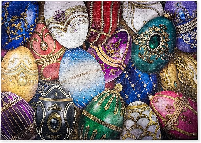 MOSAIC PUZZLES Jewel Egg Splendor Puzzles for Adults - Premium Jigsaw Puzzles, 1000 Pieces