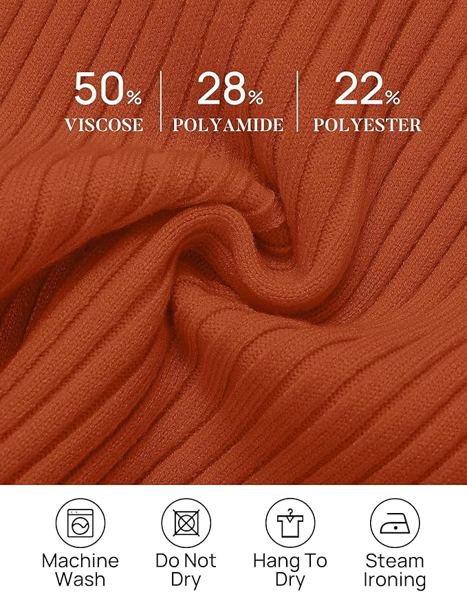 ZESICA Women's Long Sleeve Crewneck Shirts 2026 Fall Ribbed Knit Sweater Slim Fitted Casual Basic Tee Tops