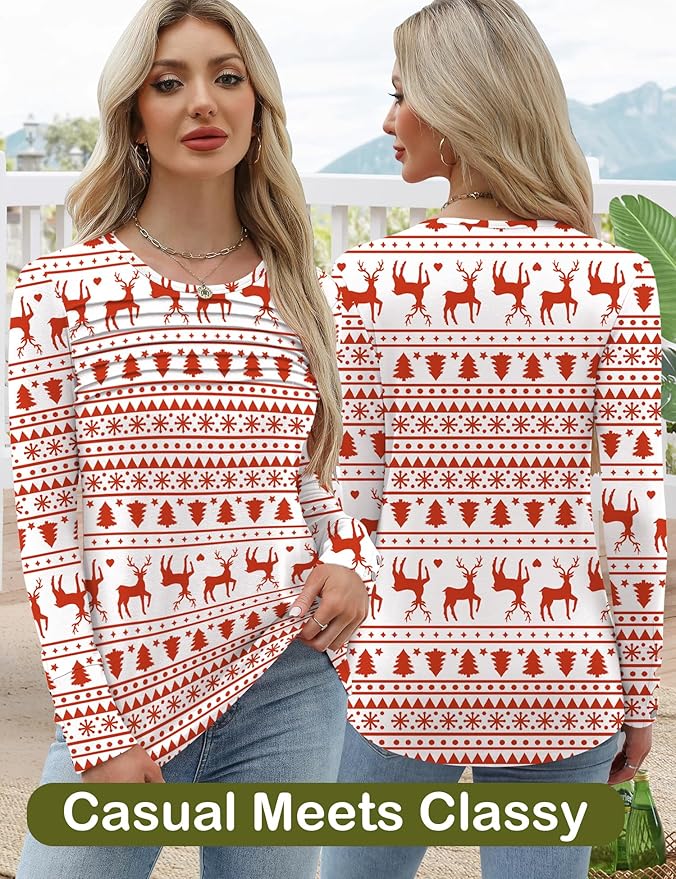 Blouses for Women Dressy Casual Long Sleeve Fall Fashion Tops Trendy Outfits for Work Office Shirts Thicker Clothes