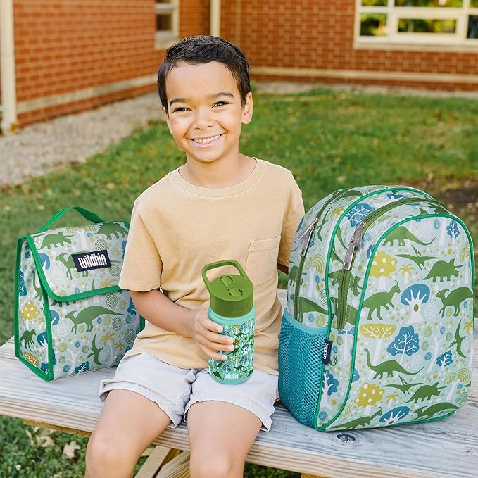Wildkin 15-inch Kids Backpack – Durable, Padded, Adjustable for School & Travel - Dinomite Dinosaurs
