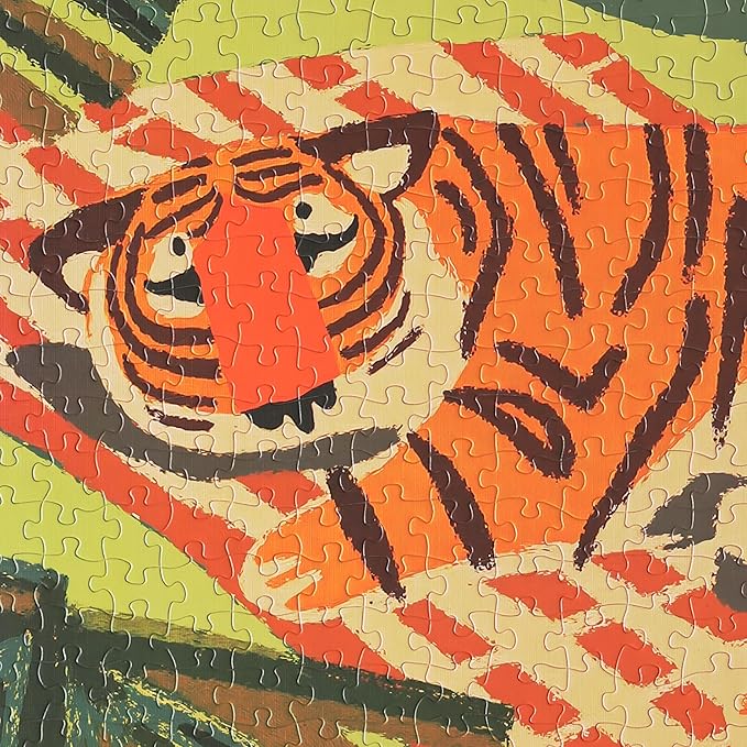 Graphinee Jigsaw Puzzles for Adults 1000 Pieces, Summer Tiger Puzzle, Colorful as Home Wall Decor for Family Challenging Games