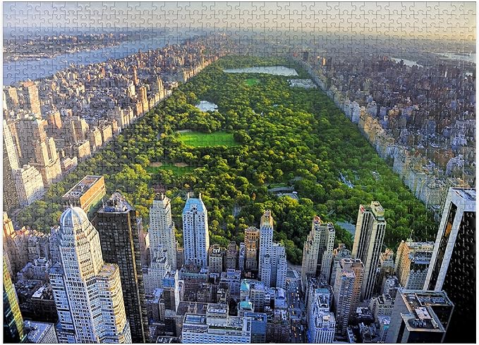 MyPuzzle Aerial View of Central Park Manhattan New York - Premium 1000 Piece Jigsaw Puzzle for Adults
