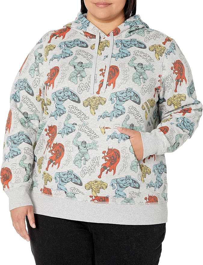 Amazon Essentials Disney | Marvel | Star Wars | Princess Women's Fleece Pullover Hoodie Sweatshirts (Available in Plus Size)