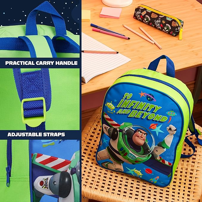 Get Trend Toy Story Mini Backpack Kids Toddlers 13x9” Rucksack Kindergarten Bag Preschool Sports Travel Backpacks 3+ Gifts for Kids (Blue Buzz)