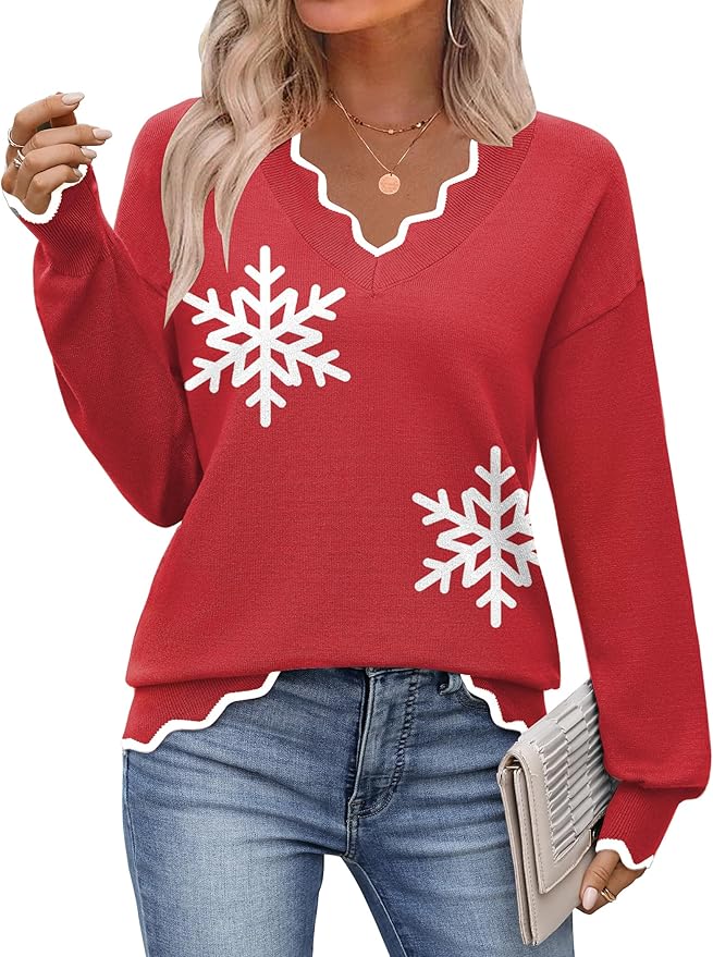 Zeagoo Women's 2026 Fall V Neck Sweater Casual Long Sleeve Lightweight Ribbed Knit Pullover Sweaters Dressy Casual Tops