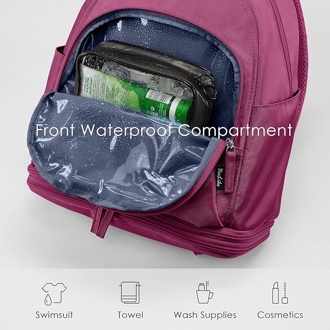 Gym Backpack for Women Men, Lightweight Gym Bag with Shoe Compartment, Waterproof Workout Backpack with Wet Pocket