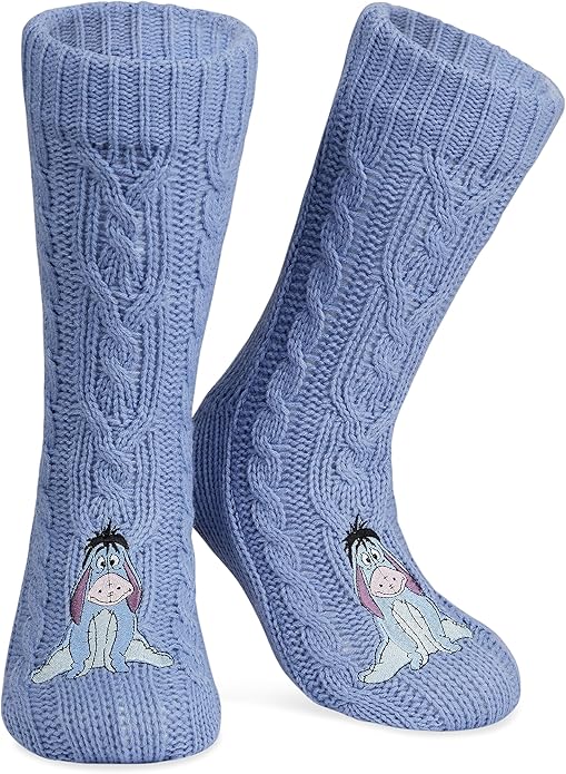 Disney Fluffy Socks for Women and Teenagers Soft Warm Slipper Socks Non Slip One Size Lounge Wear Gifts for Women