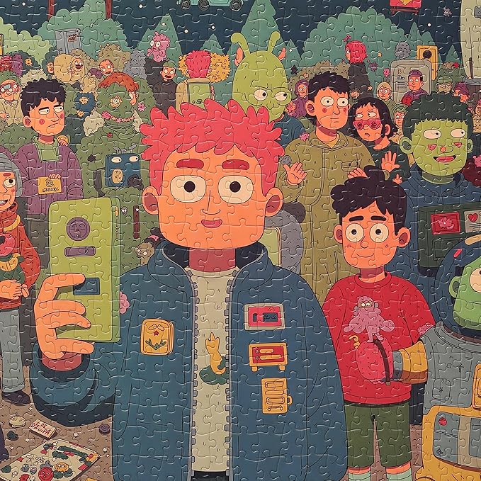 Graphinee Jigsaw Puzzles for Adults 1000 Pieces, Big News Puzzle, Colorful as Home Wall Decor for Family Challenging Games