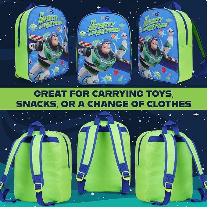 Get Trend Toy Story Mini Backpack Kids Toddlers 13x9” Rucksack Kindergarten Bag Preschool Sports Travel Backpacks 3+ Gifts for Kids (Blue Buzz)