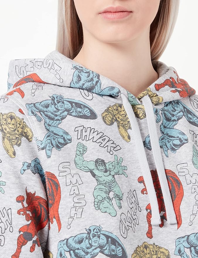 Amazon Essentials Disney | Marvel | Star Wars | Princess Women's Fleece Pullover Hoodie Sweatshirts (Available in Plus Size)