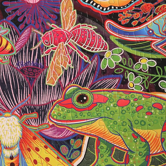 Graphinee Jigsaw Puzzles for Adults 1000 Pieces, Insects Garden Puzzle, Colorful as Home Wall Decor for Family Challenging Games