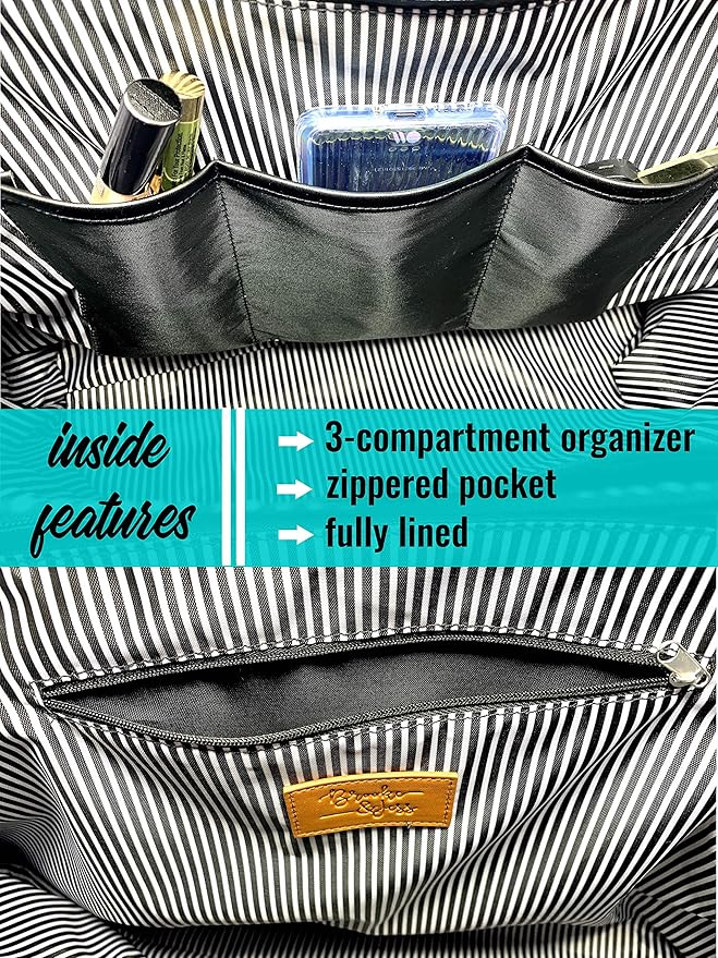 Brooke & Jess Designs Teacher Tote Bag for Work - Teacher Handbag Gifts for Women, Teacher Bag Best Teacher Appreciation Gift